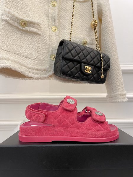 Chanel Classic CC Velcro Sandals