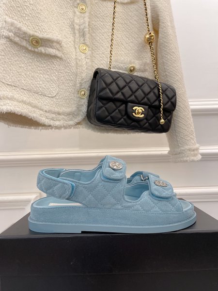 Chanel Classic CC Velcro Sandals