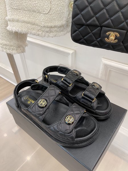 Chanel Classic CC Velcro Sandals
