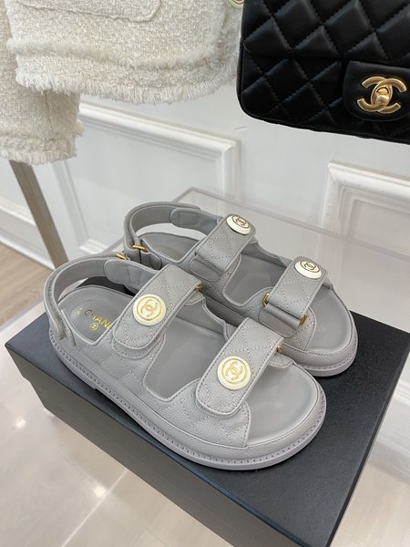 Chanel Classic CC Velcro Sandals