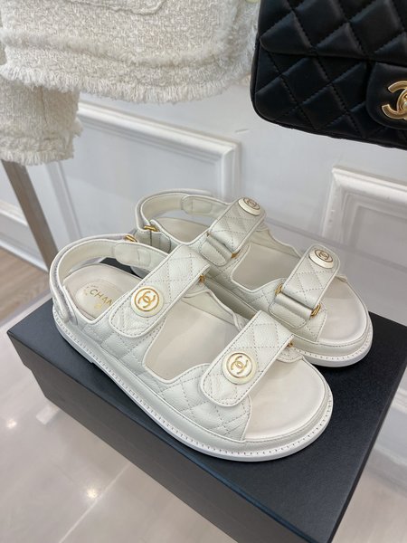 Chanel Classic CC Velcro Sandals