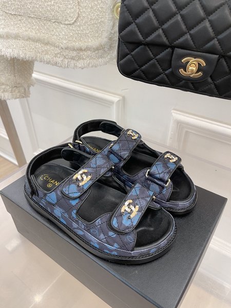 Chanel Classic Velcro Beach Sandals