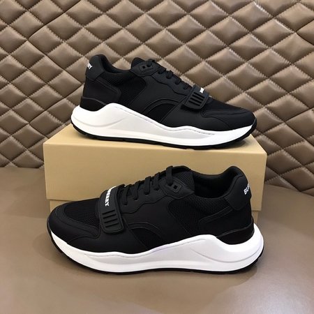 Burberry Calfskin and canvas sneakers