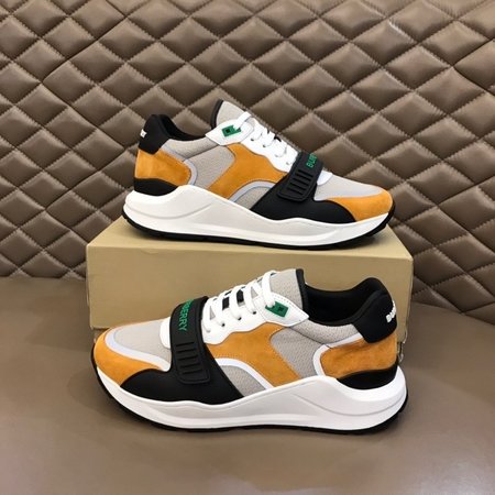 Burberry Calfskin and canvas sneakers