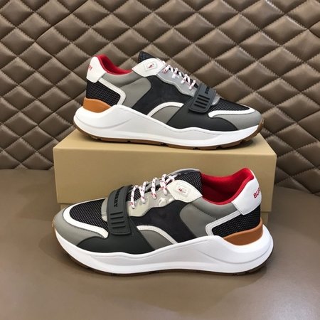 Burberry Calfskin and canvas sneakers