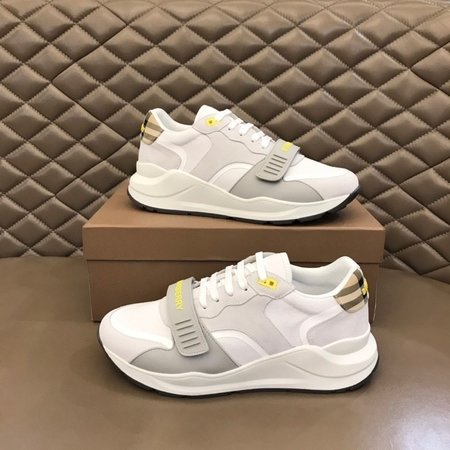 Burberry Calfskin and canvas sneakers