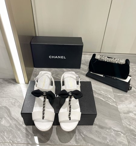 Chanel Crystal Diamond Bow Sandals