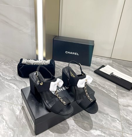 Chanel Crystal Diamond Bow Sandals