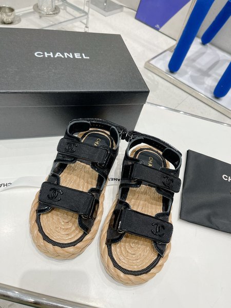 Chanel Velcro Beach Sandals