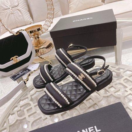 Chanel pearl sandals