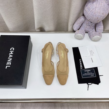 Chanel Classic Colorblock Heeled Sandals