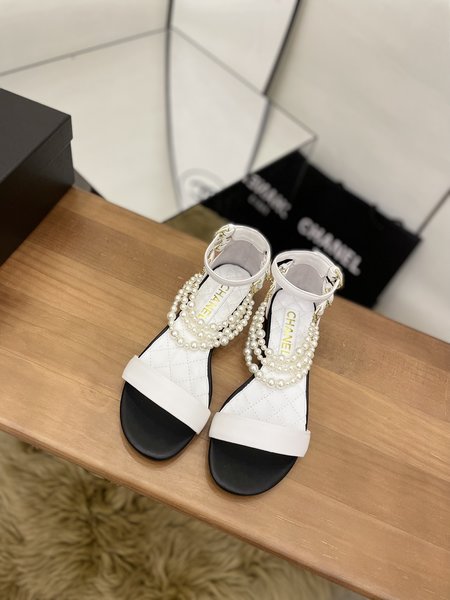 Chanel Sandal hardware chain calfskin