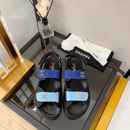 Chanel Velcro Beach Sandals