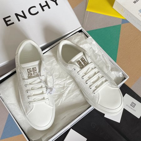 Givenchy Logo Embroidered Canvas City Sneakers