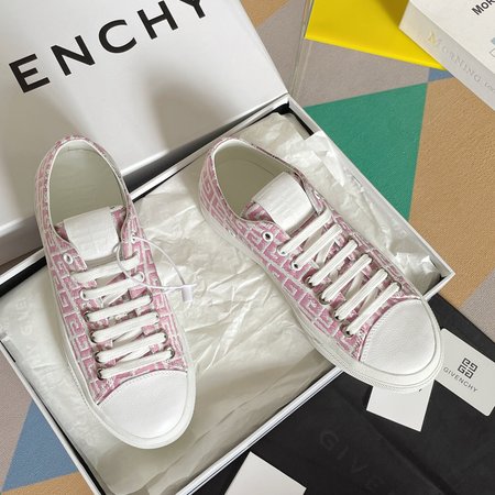 Givenchy Logo Embroidered Canvas City Sneakers