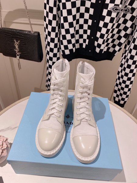 Prada Hollow boots series cowhide