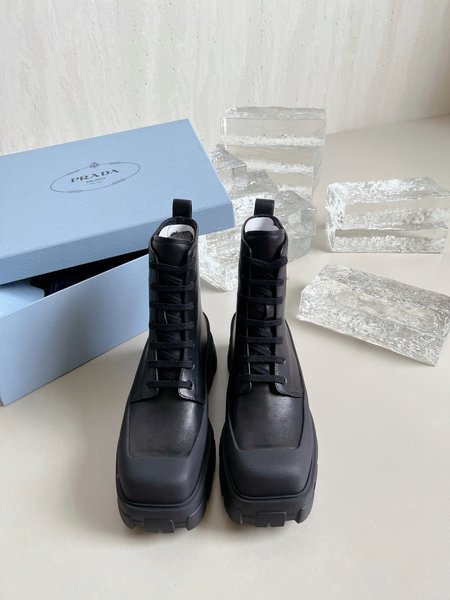 Prada platform square toe derby shoes