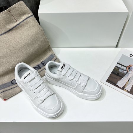 Miu Miu casual shoes platform shoes calfskin
