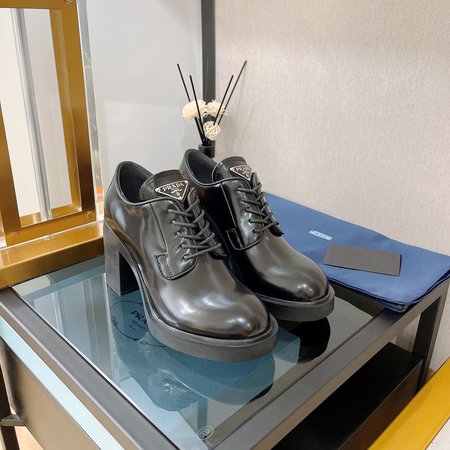 Prada Lace up high heel boots