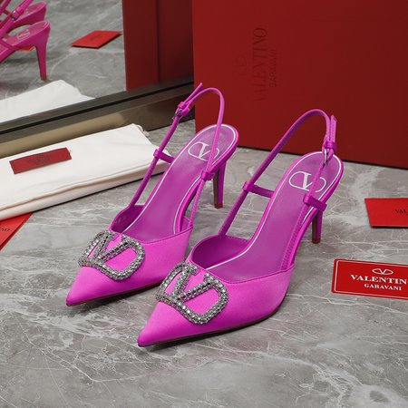 Valentino Big V Buckle High Heel Sandals