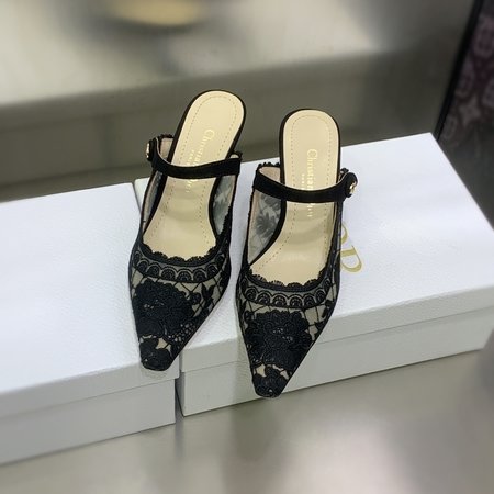 Dior D-Capture lace mesh mules