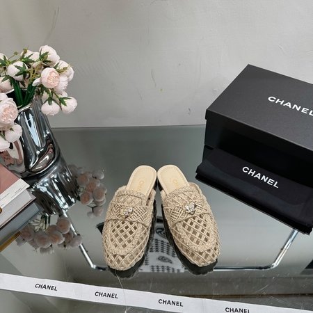 Chanel platform slippers