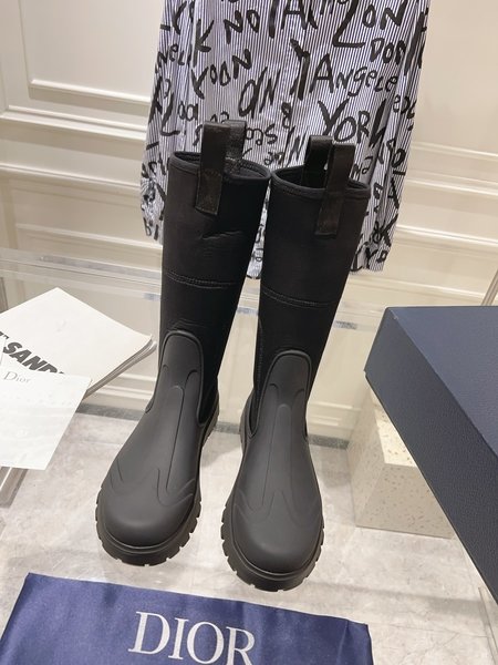 Dior Round toe couple style mid calf elastic boots