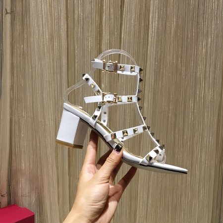 Valentino 6.5cm high heel sandals in matte leather