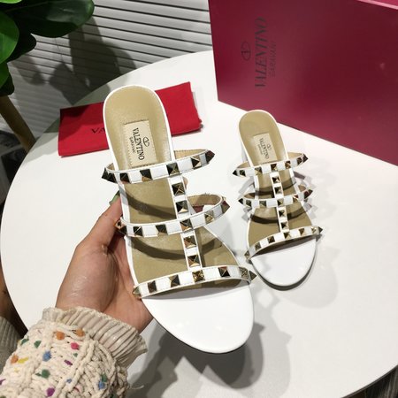 Valentino 6.5cm high heel sandals in matte leather