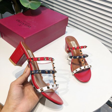 Valentino 6.5cm high heel sandals in matte leather